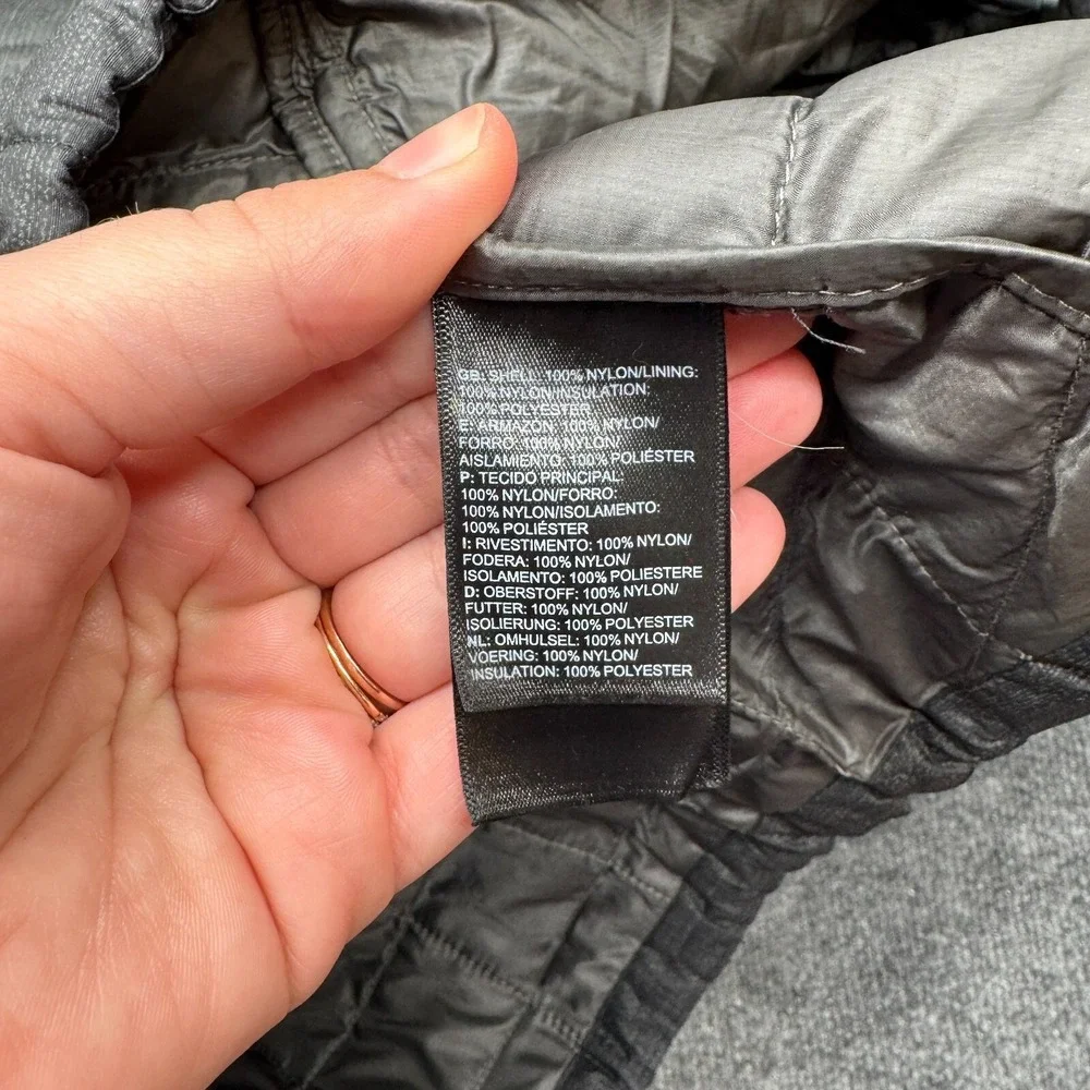 The North Face Jacket Mens XXL TNF Thermoball Eco Grey Quilted Puffer